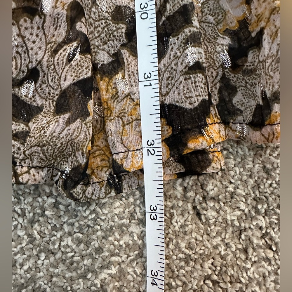 Free People Floral Mini Dress in Tan and Black - Picture 15 of 16